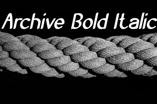 Archive Bold Italic Font examples