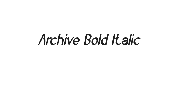Archive Bold Italic Logo