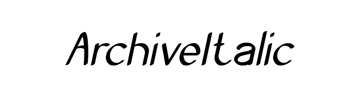 Archive Italic  フリーフォントのダウンロード