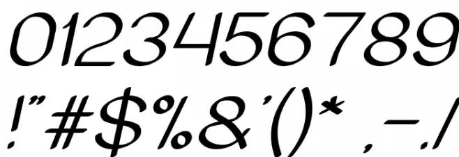 Archive Italic Font OTHER CHARS