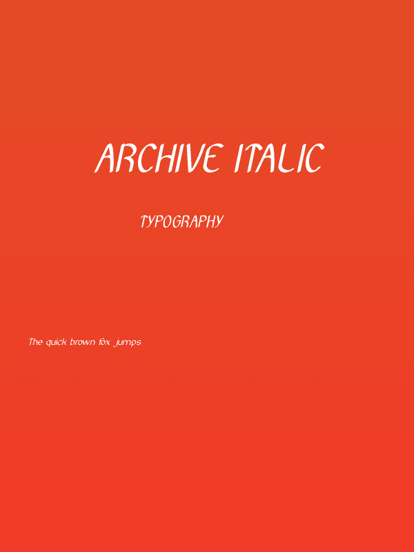 Archive Italic Poster