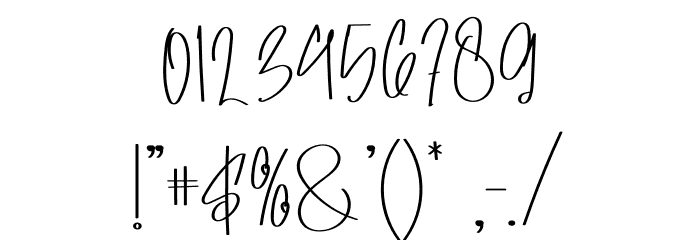 Archive Signature Font OTHER CHARS