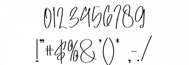 Archive Signature Font OTHER CHARS