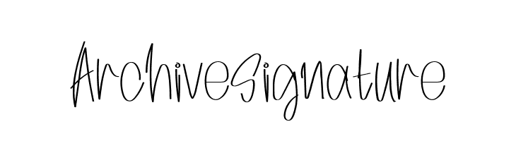Archive Signature  Free Fonts Download