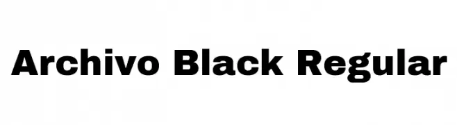 Archivo Black Regular  Frei Schriftart Herunterladen