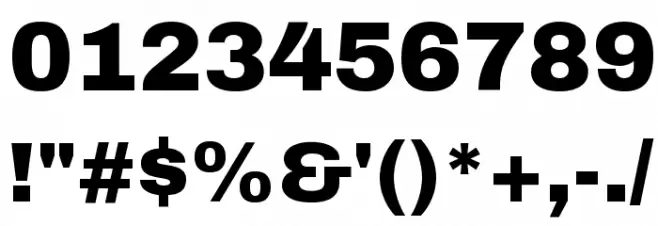 Archivo Black Regular Font OTHER CHARS