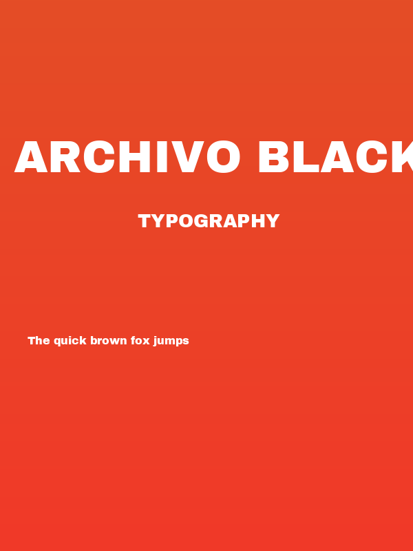 Archivo Black Regular Fuente FFonts Archivo Black Regular Fuente FFonts