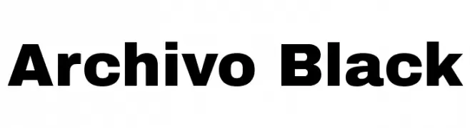Archivo Black  Free Fonts Download