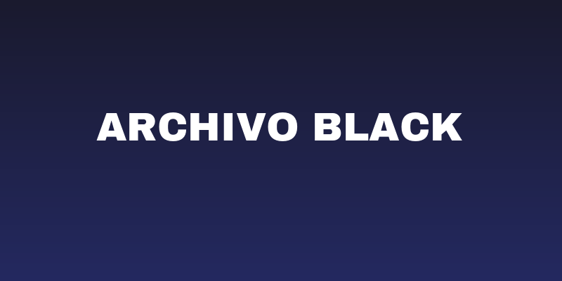 Archivo Black Social Header