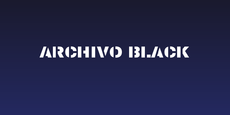 Archivo Black Social Header