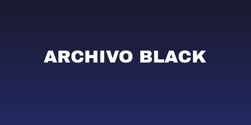 Archivo Black Social Header