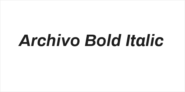 Archivo Bold Italic Logo