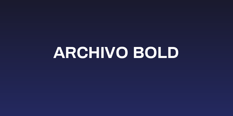 Archivo Bold Social Header