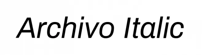 Archivo Italic  Frei Schriftart Herunterladen