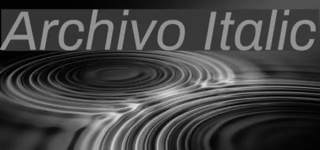 Archivo Italic Font examples