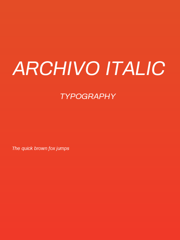 Archivo Italic Poster