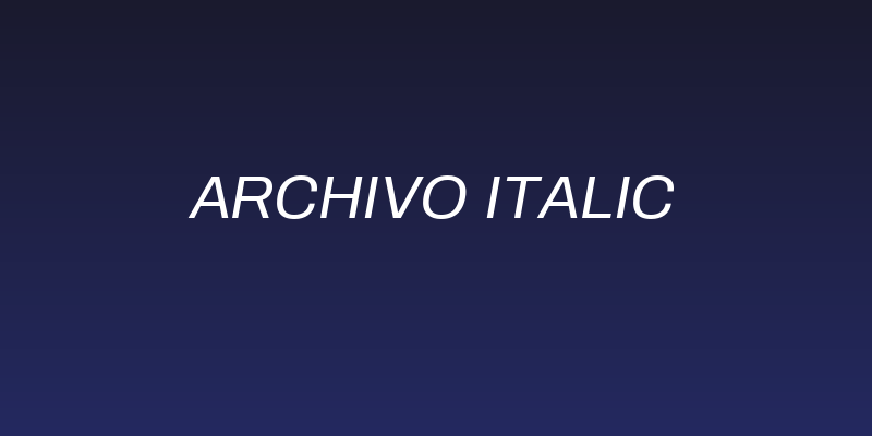 Archivo Italic Social Header