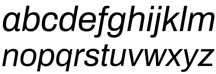 Archivo Italic Font LOWERCASE