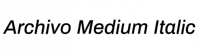 Archivo Medium Italic  Free Fonts Download