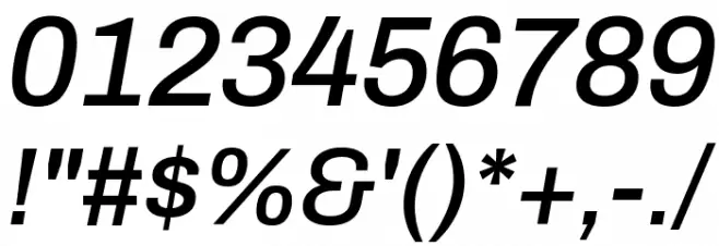 Archivo Medium Italic Font OTHER CHARS