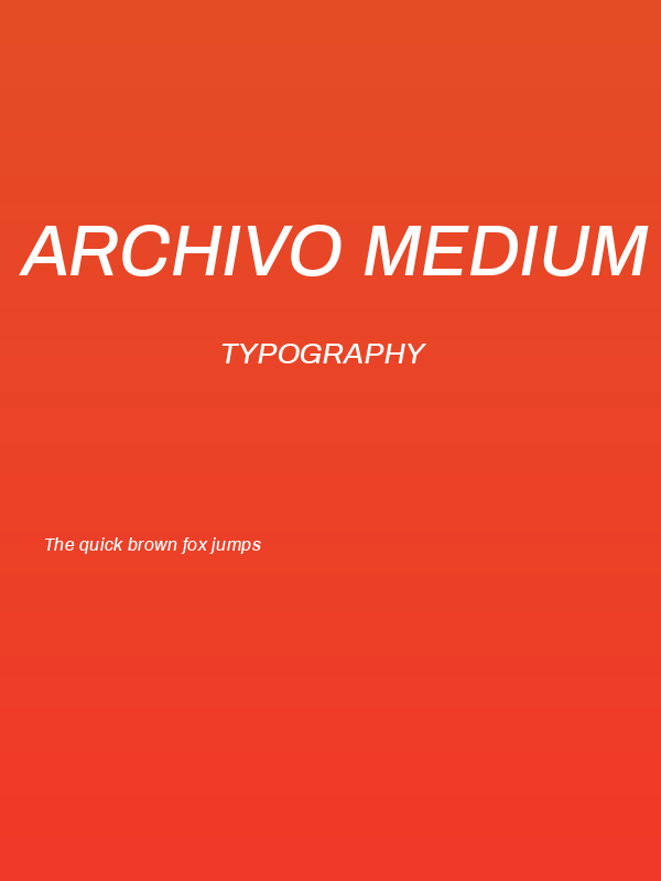 Archivo Medium Italic Poster