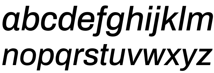 Archivo Medium Italic Font LOWERCASE