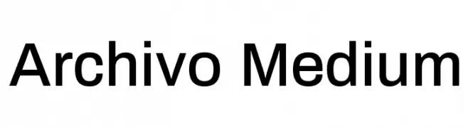 Archivo Medium  Free Fonts Download
