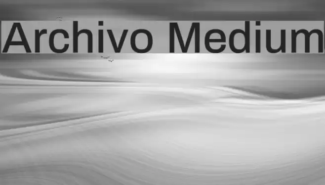 Archivo Medium Font examples