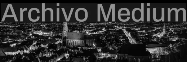 Archivo Medium Font examples