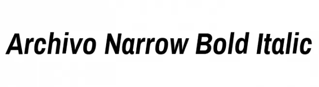 Archivo Narrow Bold Italic  لخطوط تنزيل