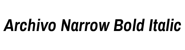 Archivo Narrow Bold Italic  Descarca Fonturi Gratis