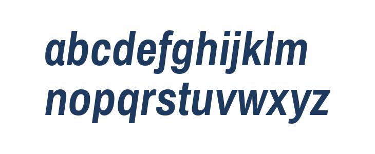 Archivo Narrow Bold Italic Lowercase