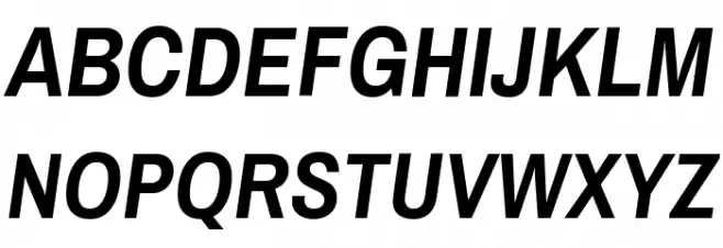 Archivo Narrow Bold Italic フォント 大文字