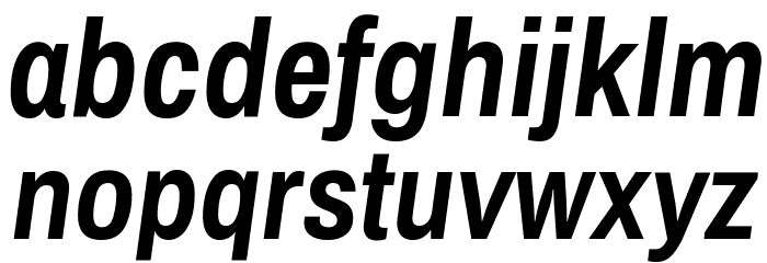 Archivo Narrow Bold Italic Font LOWERCASE