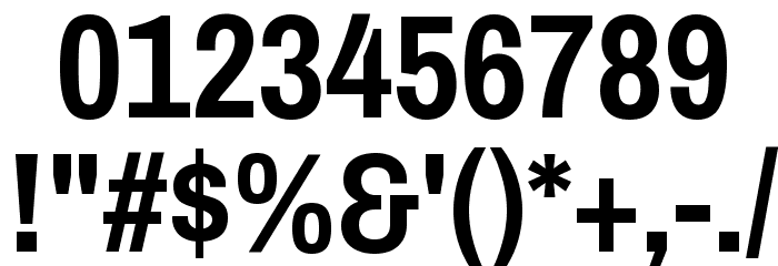 Archivo Narrow Bold Font OTHER CHARS