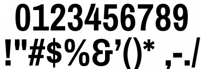 Archivo Narrow Bold Font OTHER CHARS