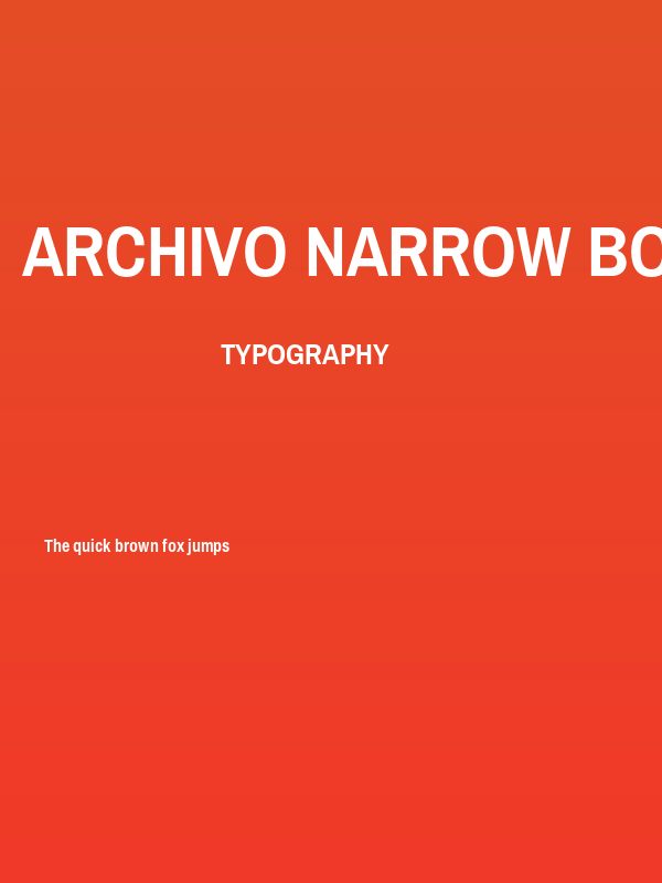 Archivo Narrow Bold Poster