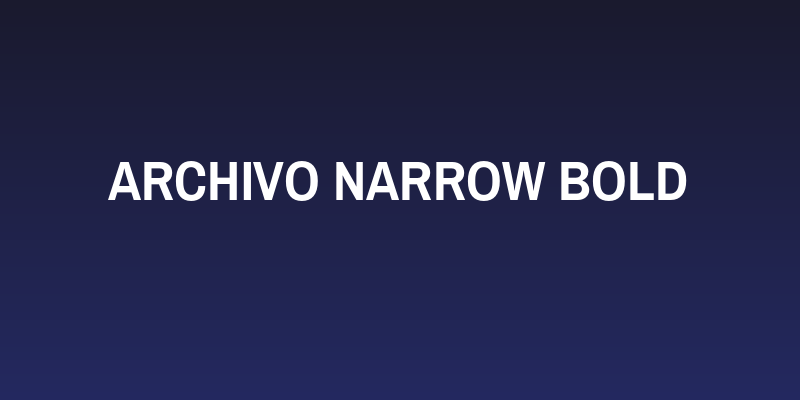 Archivo Narrow Bold Social Header