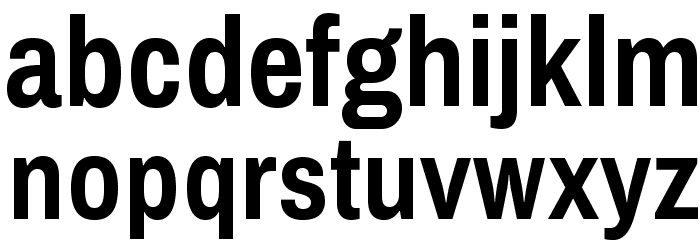 Archivo Narrow Bold Font Litere mici