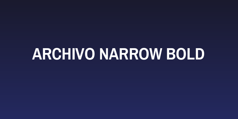 Archivo Narrow Bold Social Header