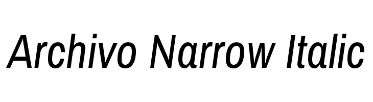 Archivo Narrow Italic  لخطوط تنزيل