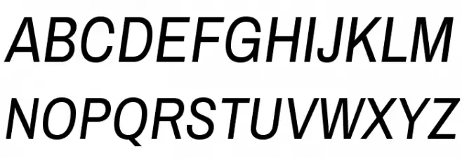 Archivo Narrow Italic Fonte MAIÚSCULAS