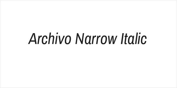 Archivo Narrow Italic Logo