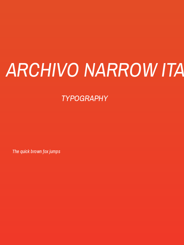 Archivo Narrow Italic Poster