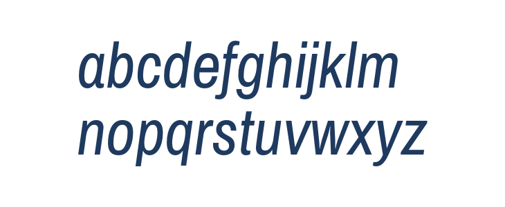 Archivo Narrow Italic Lowercase