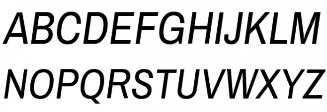 Archivo Narrow Italic フォント 大文字