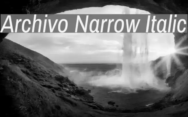 Archivo Narrow Italic Font examples