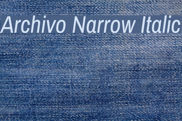 Archivo Narrow Italic Font examples