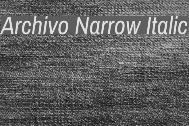 Archivo Narrow Italic Font examples