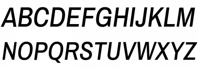 Archivo Narrow Medium Italic Caratteri MAIUSCOLE